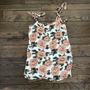 Reformation Rose Floral Tie Sleeve Coastal Cowgirl Mini Dress